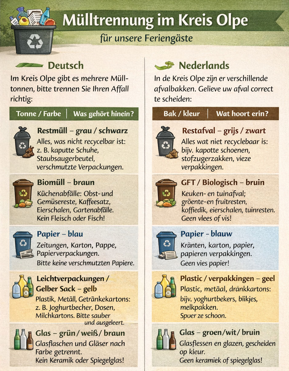 Plan Mülltrennung Kreis Olpe - Deutsch Niederländisch