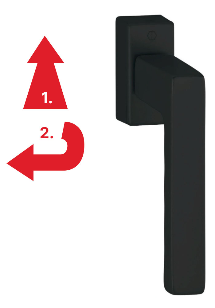 Fenstergriff bedienen