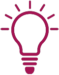 Icon Glühbirne rosa