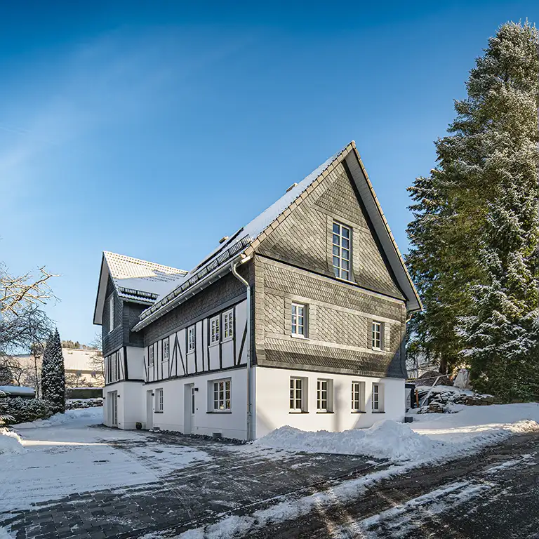 Fachwerkhaus Eiben im Winter, Benolpe