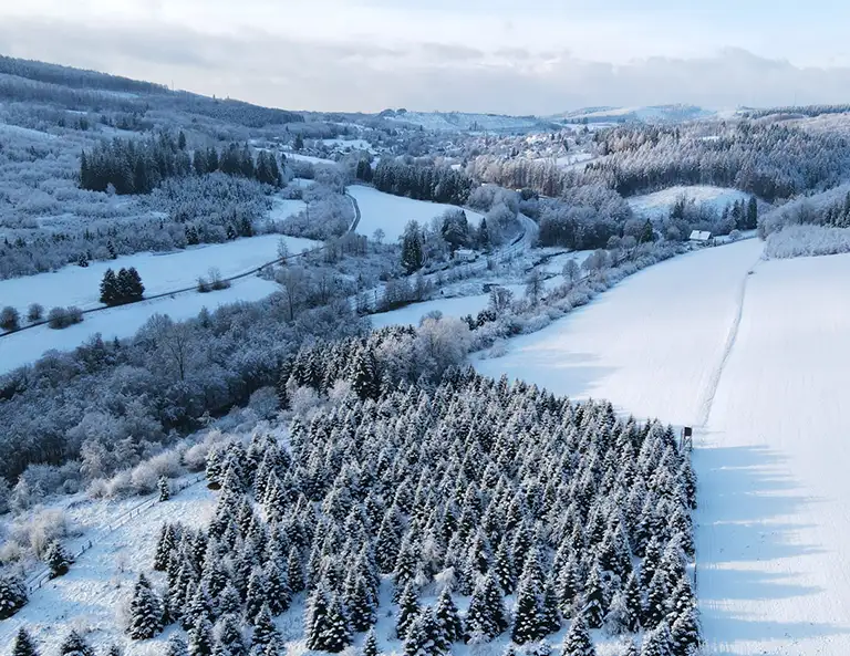 Luftbild Winterlandschaft Benolpe, Foto © Thorsten Franke